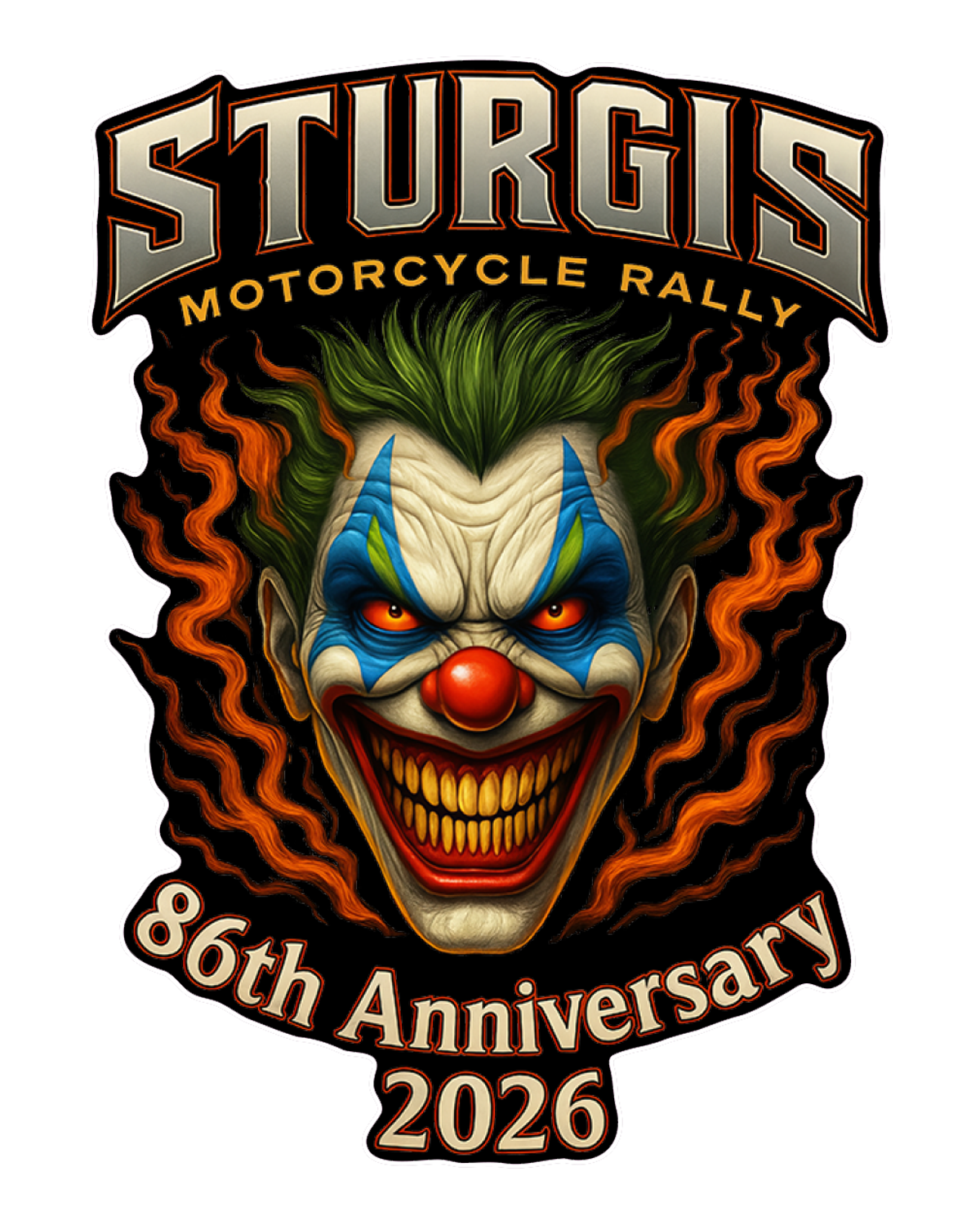 2026 Sturgis Motorcycle Rally 86th Anniversary Insane Clown decal